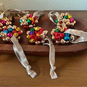 7 Festive Multicolor Jingle Bell Ornaments
